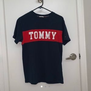 Navy blue and Red Tommy Jeans Tee